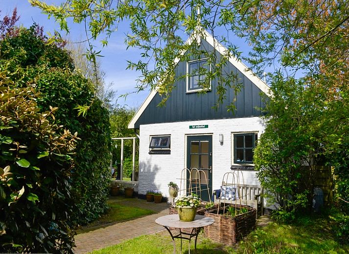 Het Wulpenlied vakantiehuis in De Cocksdorp Texel met charmante voorgevel en groene tuin.