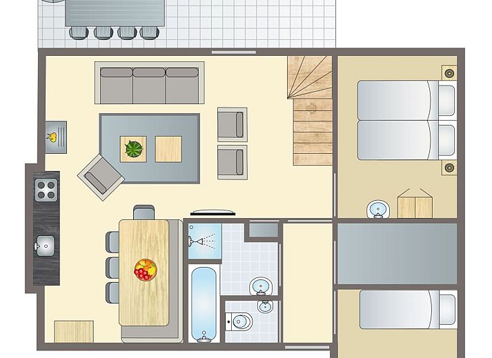 Guest house 0101292 • Bungalow Texel • Sluftervallei | 8-persoons bungalow | 8C