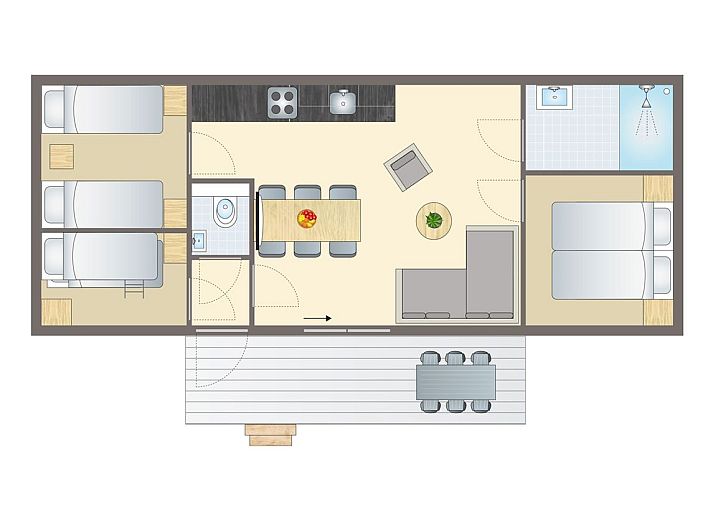 Verblijf 0101377 - Vakantiewoning Texel - Sluftervallei | 6-persoons mobile home | 6MH