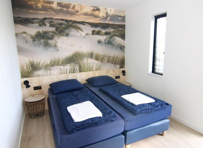 Vakantiehuis D 505 in De Cocksdorp, Texel, biedt een zonnige tuin met terras en groene omgeving voor een ontspannen verblijf op de Waddeneilanden.