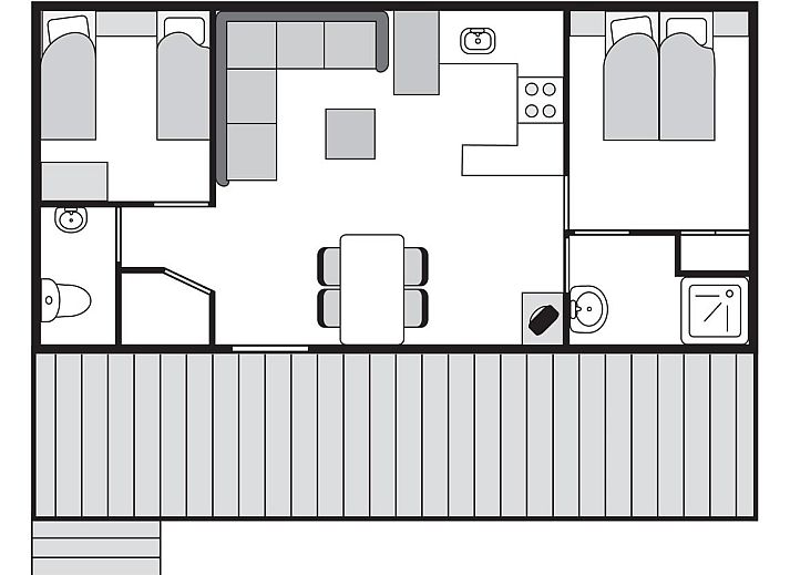 Verblijf 010176 • Vakantiewoning Texel • Sluftervallei | 4-persoons stacaravan | 4MH
