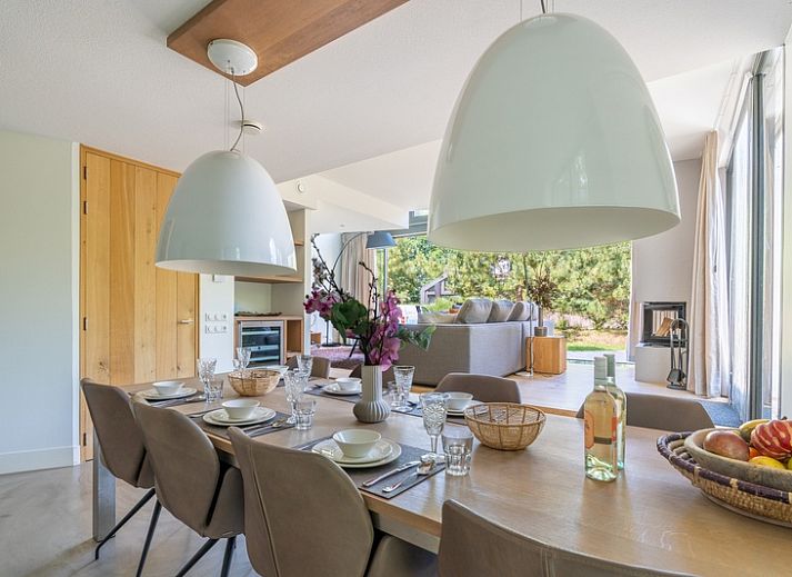 Bovenaanzicht van vakantiehuis Duynzoom Villa 2 op Texel, omgeven door natuur.