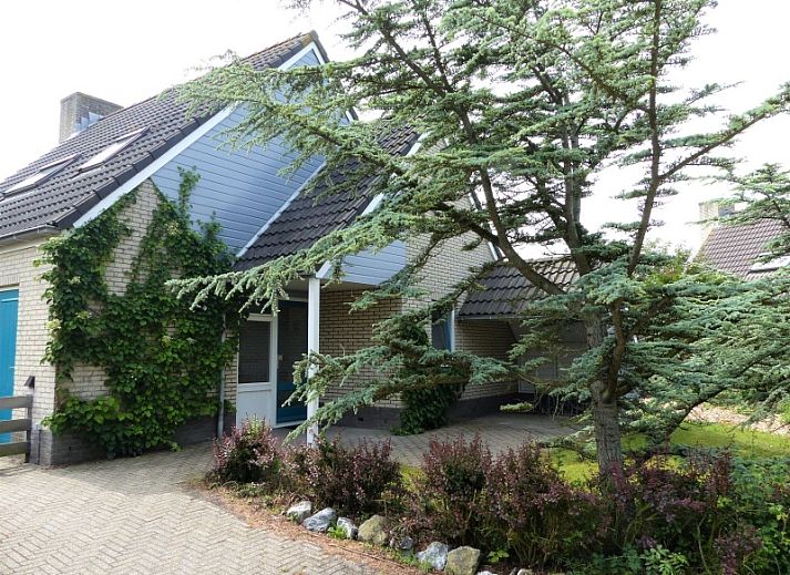 Villapark Kamperfoelie vakantiehuis in De Koog Texel, charmante buitenkant met groene omgeving.