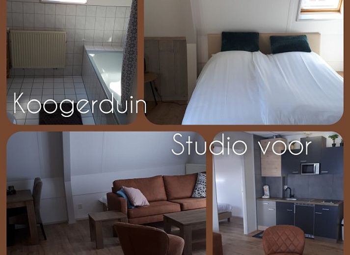 Volledig uitgeruste keuken in Vakantiehuis Koogerduin, De Koog, Texel, met stijlvolle trap naar boven.