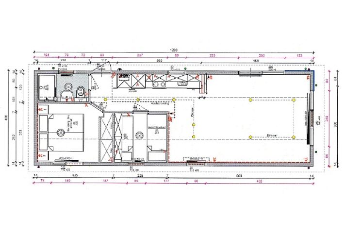 Binnenruimte van Chalet Bregkoog 262 in De Koog, Texel, met stijlvolle eethoek en moderne inrichting.