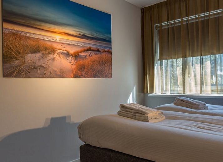 Moderne buitenkant van vakantiehuisje in De Koog, Texel, Waddeneilanden.