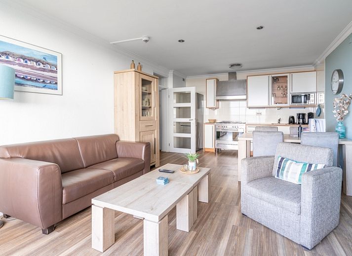 Gezellige woonkamer met zeezicht in Appartement Juliana 164 Zeezicht, De Koog, Texel.