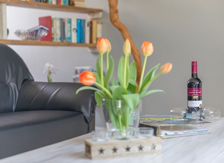 Vooraanzicht van vakantiehuis Zeelucht in De Koog, Texel met moderne architectuur.