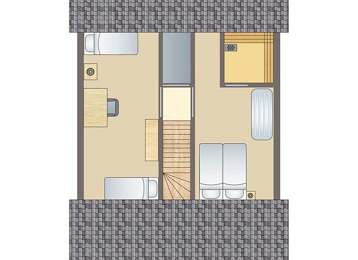 Beach Park Texel Villa mit sonniger Veranda in De Koog, Texel, ideal fuer 6 Personen auf den Watteninseln.