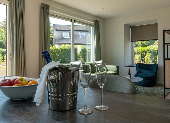 Vakantiehuis 39 - 16B Wulp - BLV in De Koog, Texel met zonnig terras en groene omgeving.