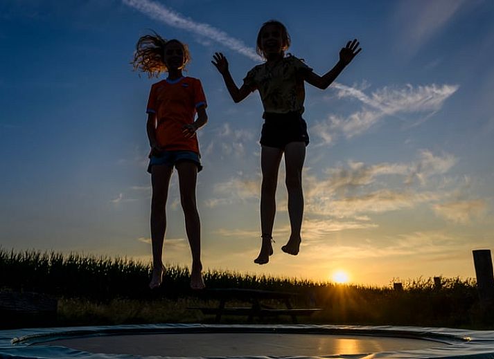 Modern bathroom with bathtub in vacation home Huisje in De Waal, Texel on the Wadden Islands.