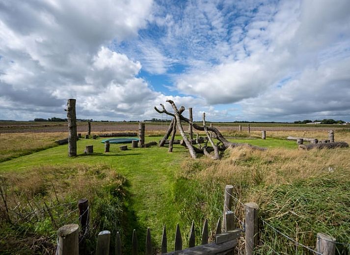 Modern bathroom with bathtub in vacation home Huisje in De Waal, Texel on the Wadden Islands.