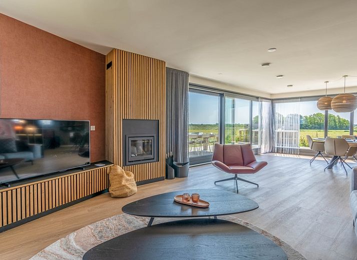 Villa 16 Weegeswaal in De Waal, Texel met panoramisch uitzicht op het omringende landschap.