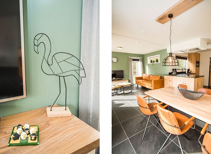 Grote groene tuin bij Het Eikenbossie vakantiehuis in Den Burg, Texel.