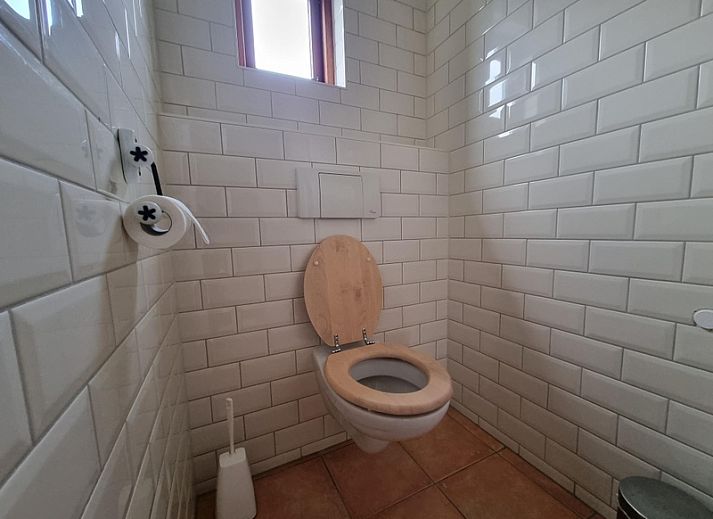 Zijaanzicht van Vakantiehuis Duinzicht in Den Burg, Texel, met een uitnodigend pad en een ruim grasveld.