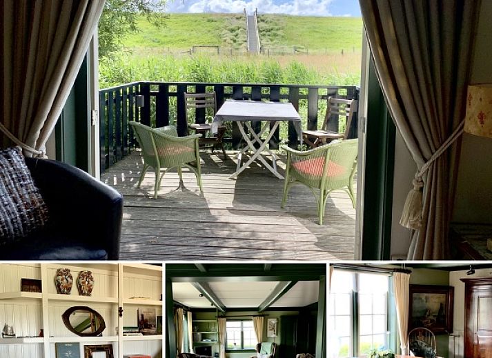 Blick ueber die weiten Felder rund um 't Kaaps Huussie, ein charmantes Ferienhaus in Oosterend, Texel, Watteninseln.