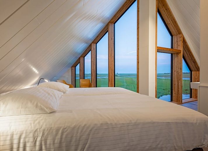 Vakantiehuis in Oosterend op Texel met moderne architectuur en prachtig uitzicht over de Waddeneilanden.