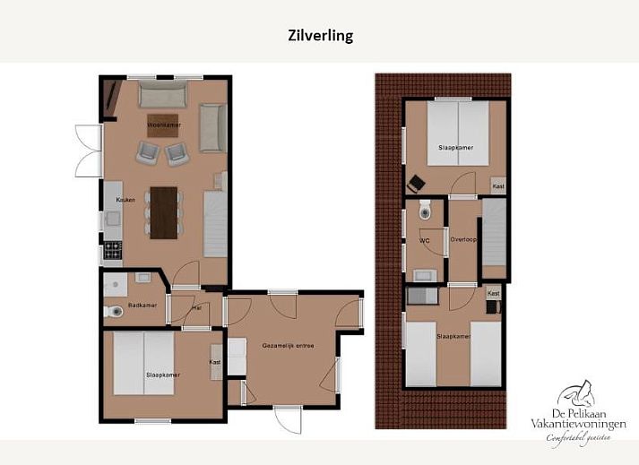 Comfortable sitting area with fireplace in Zilverling vacation home, Oosterend, Texel.