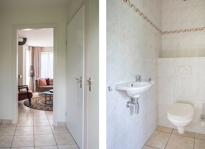 Stijlvolle woonkamer in Vakantiepark So What bungalow, De Koog, Texel. Comfortabele zitruimte en modern interieur voor een ontspannen verblijf.