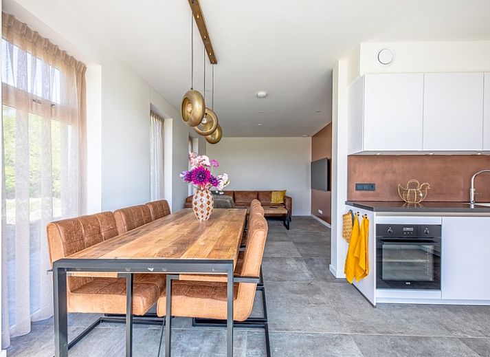 Ferienhaus De Noordbunder in Zuid-Eierland, Texel mit herrlicher Aussicht auf die gruene Umgebung.