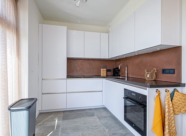 De Zuidbunder Ferienhaus in Sued-Eierland Texel mit moderner schwarzer Fassade und grossem Garten.