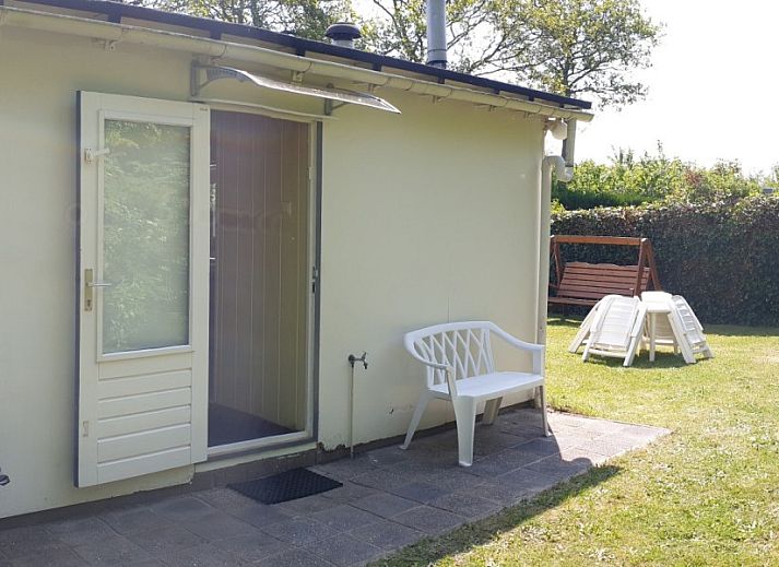 Knusse stapelbedkamer in De Strandloper bungalow, De Koog, Texel.