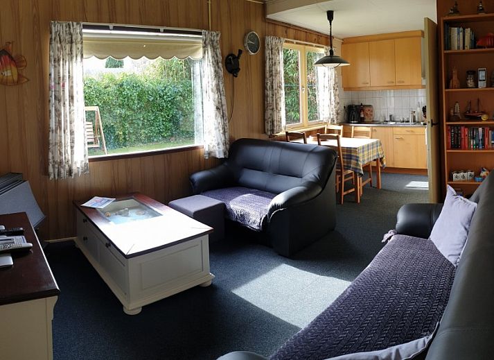 Knusse stapelbedkamer in De Strandloper bungalow, De Koog, Texel.