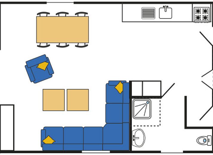 Veranda of Lodge - 6 persons in De Dennen, Texel, ideal for relaxation.