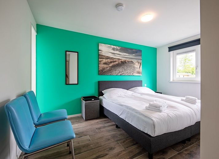 Modernes Wohnzimmer im Bungalow 82 - De Luwte, Bungalowpark Uterste Coogh, De Dennen, Texel.