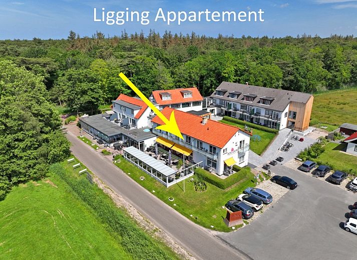 Helle Wohnraeume im Appartement Bos en Duin 17, einer Ferienunterkunft auf Texel.