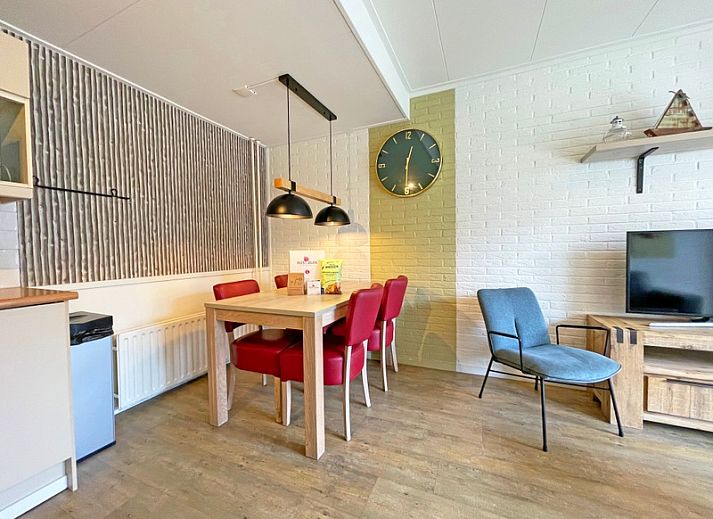Gezellige woonkamer van Appartement Bos en Duin 10 in De Dennen, Texel met comfortabele zithoek.