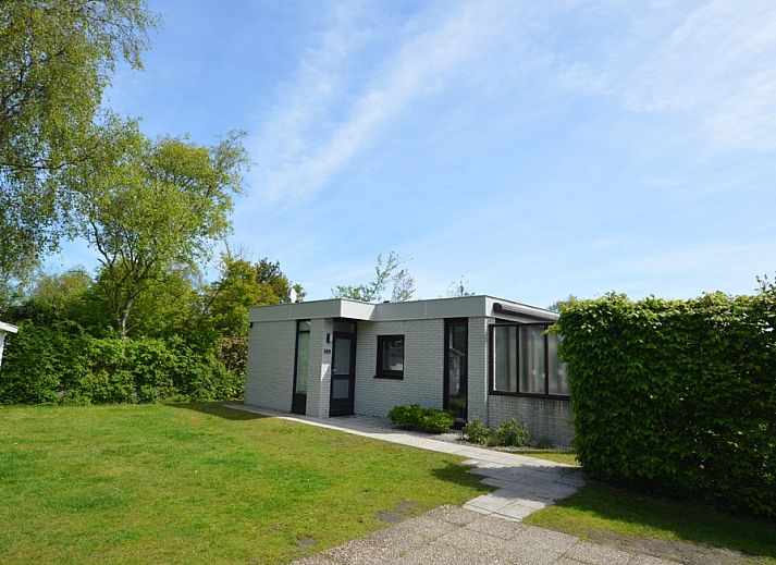 Vakantiehuis de Parel 244 in De Dennen, Texel, Waddeneilanden met groene tuin en moderne architectuur.
