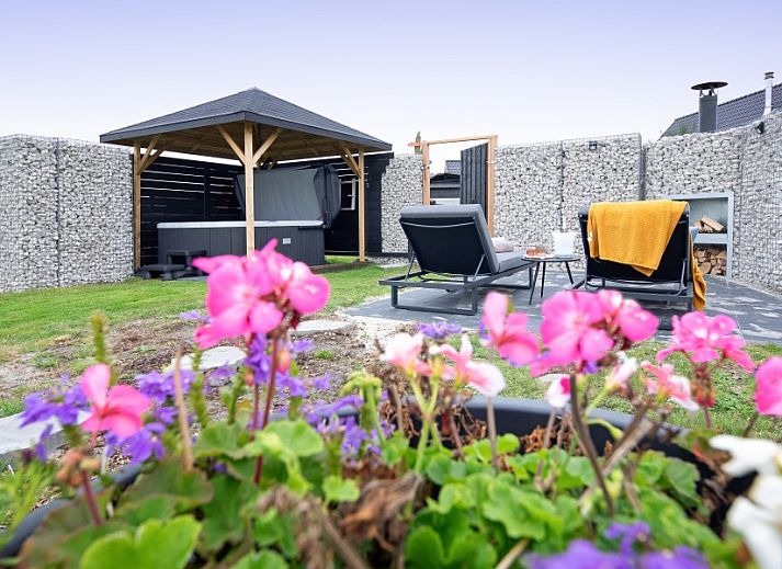 Comfortabele zithoek in Wulpenweid 14 Zeehond De Dennen Texel met veel natuurlijk licht.