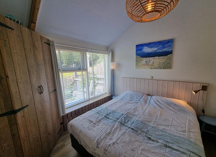 Ferienhaus mit Waldblick in De Dennen Texel mit Blick auf die ueppige Natur und den blauen Himmel.
