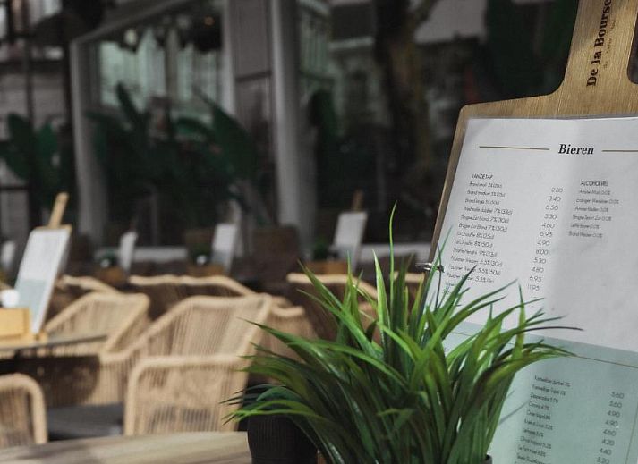 Cozy terrace at Hotel de la Bourse, perfect for a drink in Maastricht, South Limburg.