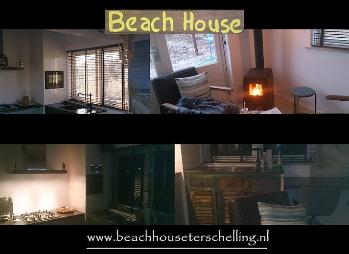 Gezellige binnenruimte van Beach House Terschelling met uitzicht op de natuur in Klein Hoorn, Waddeneilanden.