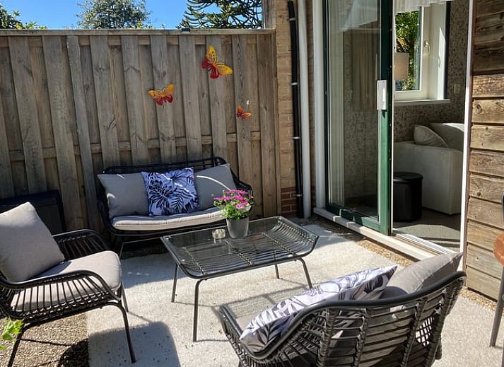 Gezellige binnenruimte van Huisje in Oosterend met moderne inrichting, Terschelling, Waddeneilanden.