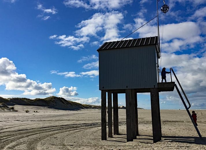 Gemuetliches Interieur des modern eingerichteten Ferienhauses in Oosterend, Terschelling, Watteninseln.
