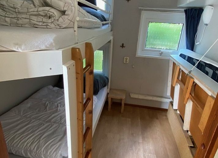 Gezellige zithoek in chalet De Clochard nr 37, Midsland Noord, Terschelling.