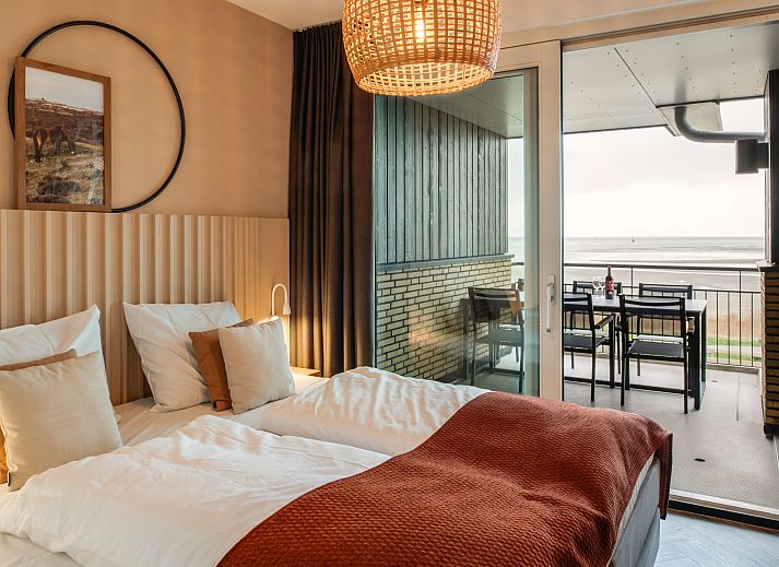 Stylish living room in the 4-6L apartment, West Terschelling, Wadden Islands.