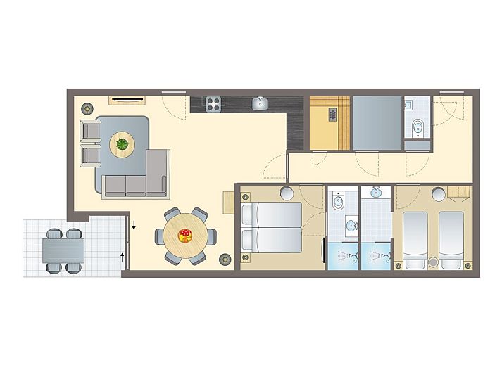 Verblijf 032233 - Bungalow Terschelling - 4-persoons appartement | 4L
