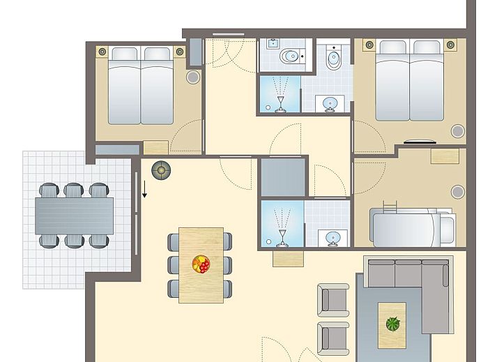 Unterkunft 032239 - Bungalow Terschelling - 4-6-persoons appartement | 4-6C