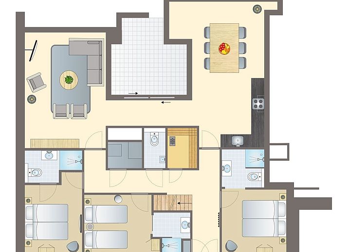 Verblijf 032241 - Bungalow Terschelling - 6-persoons penthouse | 6LP