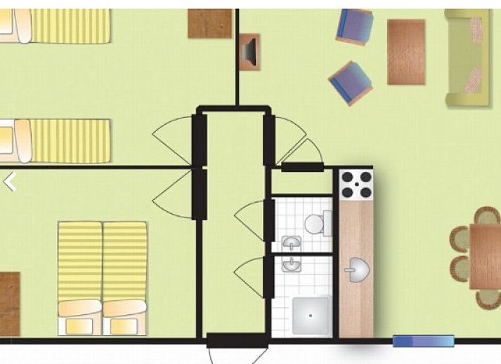 BORNRIF COTTAGE DELUXE 4 in Hollum, Ameland mit sonniger Terrasse und gruenem Garten, ideales Ferienhaus auf den Watteninseln.