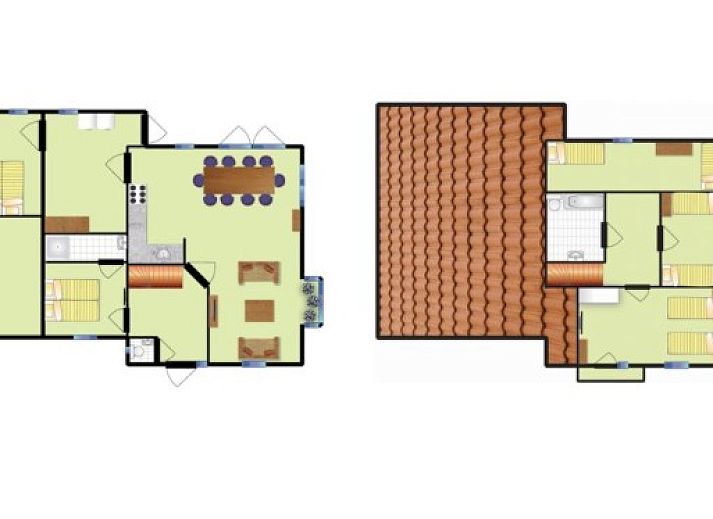 Gezellige binnenruimte van DUINBUNGALOW 10 in Hollum, Ameland, met comfortabele zithoek en veel natuurlijk licht.