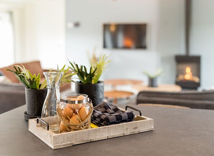 Stilvoller Eingang zum Ferienhaus Wagenschuur in Hollum, Ameland, mit Glastueren und rustikalem Look.