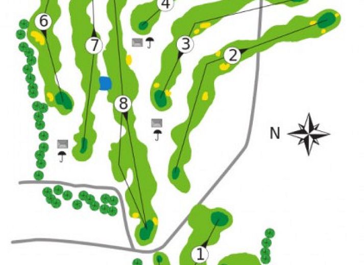 Gezellige zithoek op het terras van Duyngolf 71 vakantiehuis in Hollum Ameland.