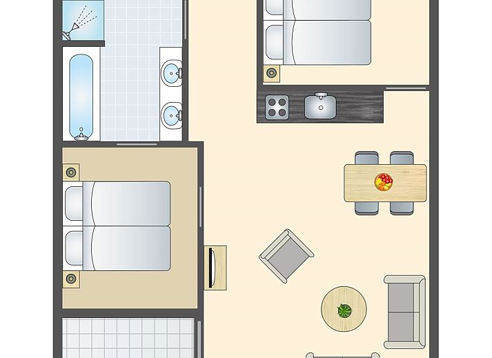 Guest house 040459 - Bungalow Ameland - Ameland State | 4-persoons appartement | 4BA