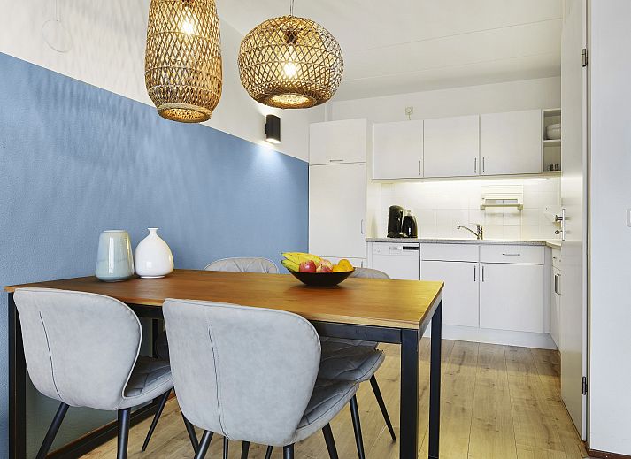 Cozy living room in Ameland State apartment in Nes, Ameland, overlooking the Wadden Islands.