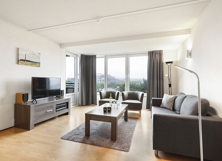 Plattegrond van Ameland State 2-persoons appartement in Nes, Ameland, Waddeneilanden, met moderne indeling.